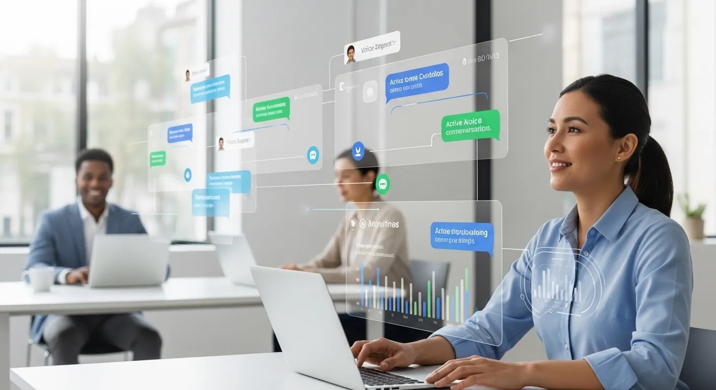 Illustration of Servicebots AI Studio in action